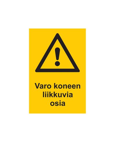 Se upp för maskinens rörliga delar, Klistermärke, 200x300 mm Se upp för maskinens rörliga delar, Klistermärke, 200x300 mm