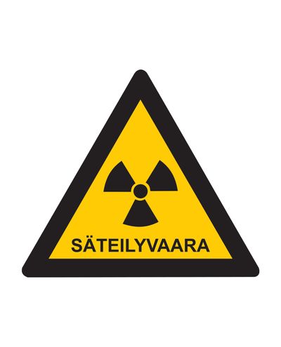 Strålning, klistermärke, 200x200 mm