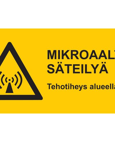 Mikrovågsstrålning, klistermärke, 400x200 mm Mikrovågsstrålning, klistermärke, 400x200 mm