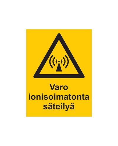 Se upp för icke-joniserande strålning, Klistermärke, 200x300 mm
