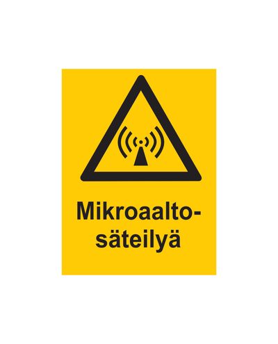 Mikrovågsstrålning, klistermärke, 200x300 mm Mikrovågsstrålning, klistermärke, 200x300 mm