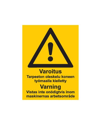 Varning onödig uppehåll, Klistermärke, 200x300 mm