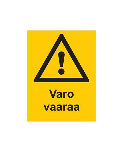 Se upp för faran, klistermärke, 200x300 mm