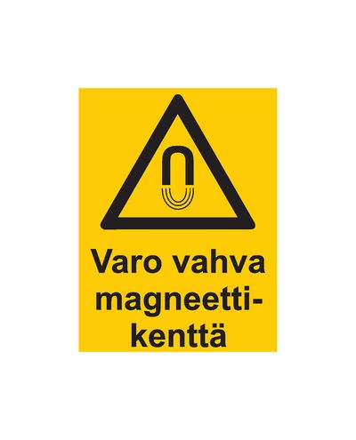 Se upp för starka magnetfält, Klistermärke, 200x300 mm