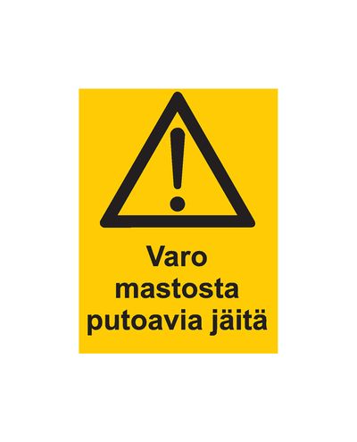 Se upp för is som faller från masten, Dekal, 200x300 mm