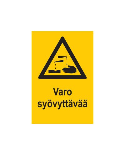 Se upp för frätande ämnen, Klistermärke, 200x300 mm