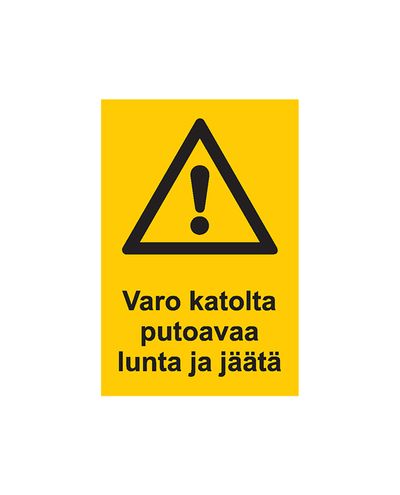 Se upp för fallande snö och is, Klistermärke, 200x300 mm