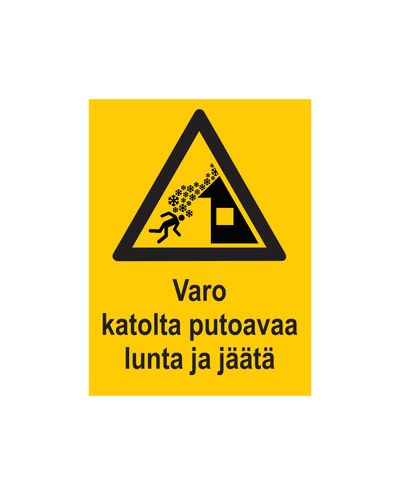 Se upp för fallande snö och is, Klistermärke, 200x300 mm