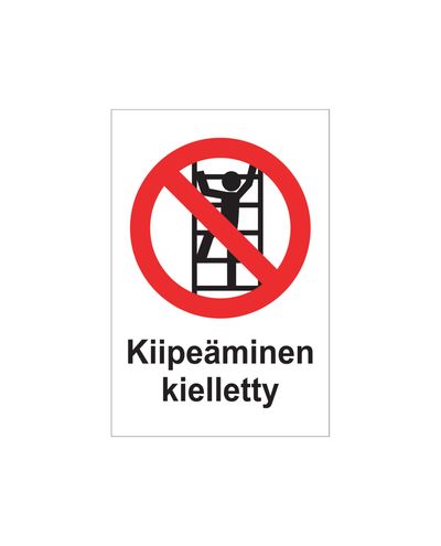 Ingen klättring, klistermärke, 200x300 mm