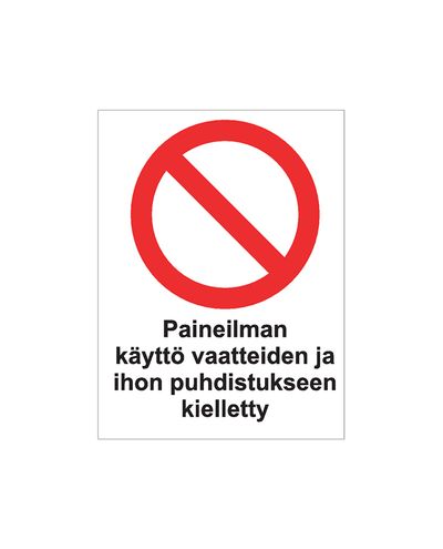 Tryckluftsanvändning, klistermärke, 200x300 mm