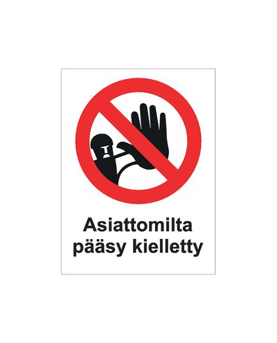 Ingen åtkomst för obehöriga, Klistermärke, 200x300 mm