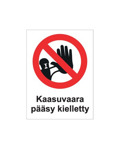 Gasrisk, ingen åtkomst, klistermärke, 200x300 mm