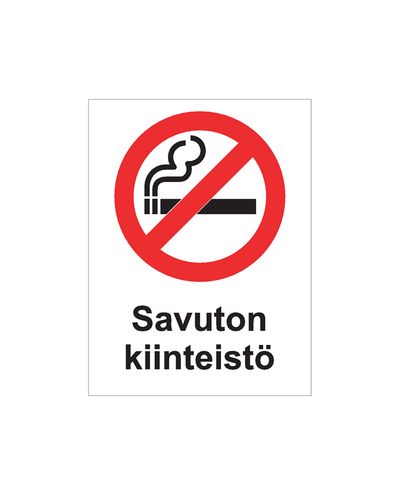 Rökfri fastighet, Klistermärke, 200x300 mm