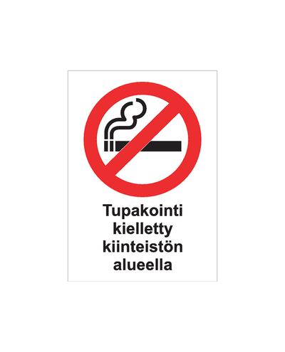 Rökning förbjuden i lokalen, Klistermärke, 200x300 mm