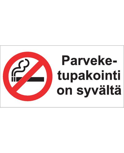 Rökning på balkongen är en stor sak, Klistermärke, 400x200 mm