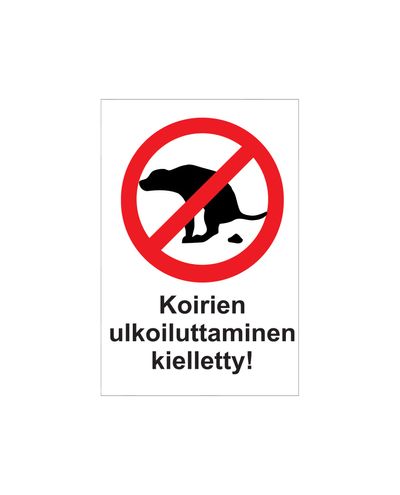 Hundar ej tillåtna, Klistermärke, 200x300 mm