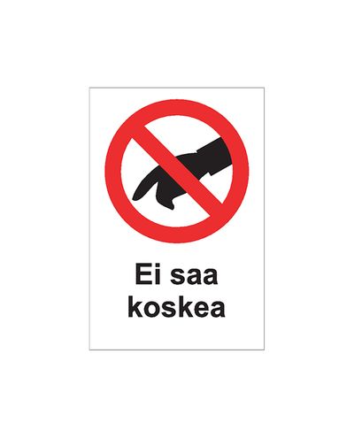 Rör ej, Klistermärke, 200x300 mm