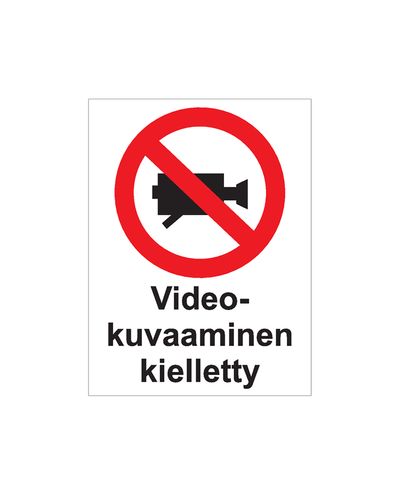 Videoinspelning förbjuden, Klistermärke, 200x300 mm
