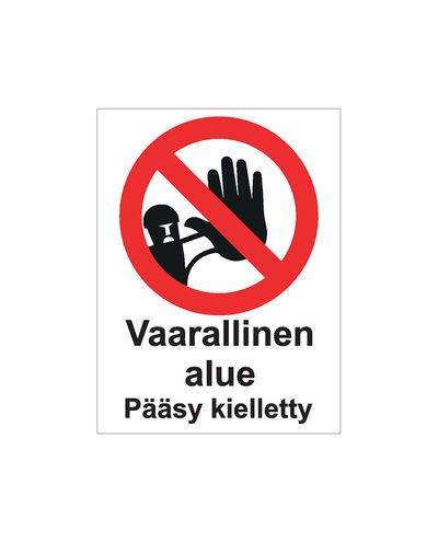 Riskområde förbjudet inträde, Dekal, 200x300 mm
