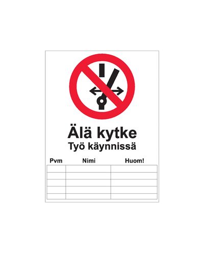Anslut inte, Klistermärke, 200x300 mm