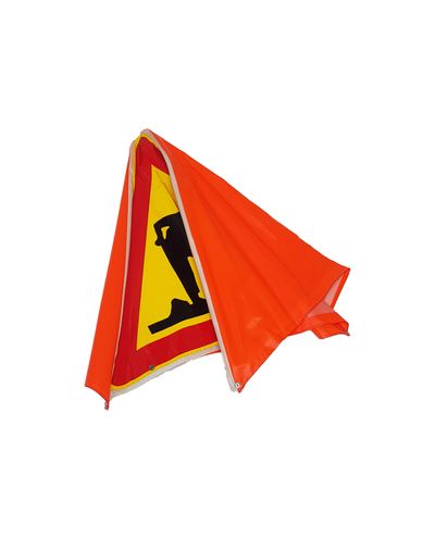 Varningstält triangeltyg (med symbol)
