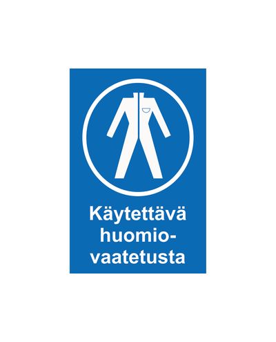 Använd kläder med hög synlighet, klistermärke, 200x300 mm