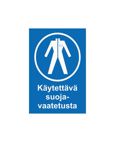 Använd skyddskläder, Klistermärke, 200x300 mm