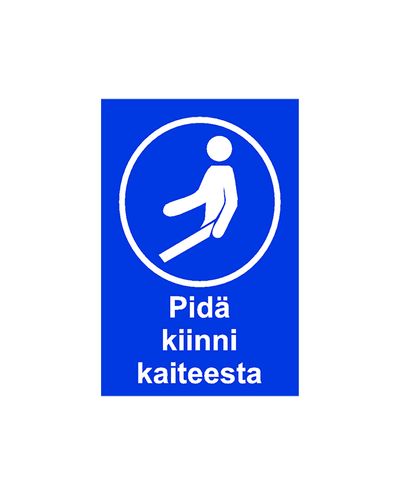 Håll i räcket, Dekal, 200x300 mm