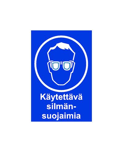 Använd ögonskydd, Klistermärke, 200x300 mm