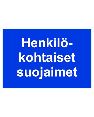 Personlig skyddsutrustning, klistermärke, 400x200 mm