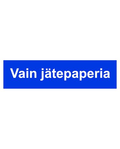 Endast returpapper, Klistermärke, 400x100 mm