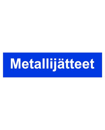 Metallavfall, Klistermärke, 400x100 mm