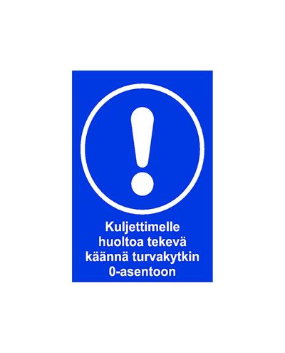 Transportbandsunderhåll, klistermärke, 200x300 mm