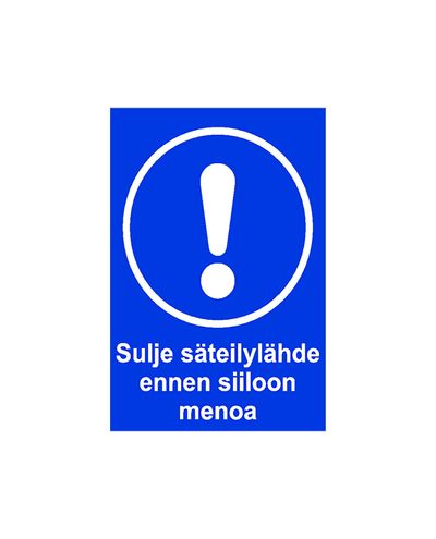 Stäng strålkällan, Klistermärke, 200x300 mm