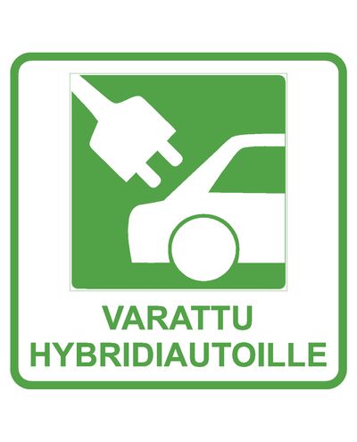 Reserverad för hybridbilar, Dekal, 400x400 mm