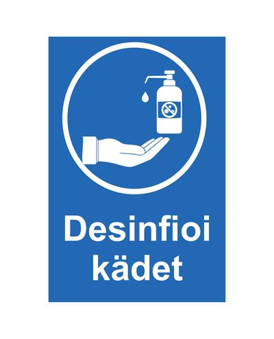 Desinficera händer, Ibond, 200x300mm