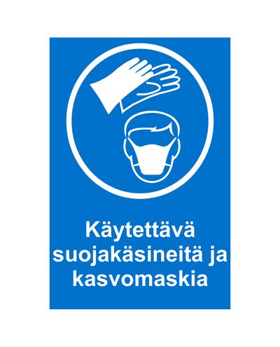 Använd skyddshandskar och ansiktsmask, Ibond, 200x300mm