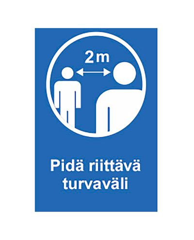 Håll tillräckligt säkerhetsavstånd, Ibond, 200x300mm