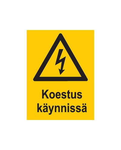 Testning pågår, Klistermärke, 200x300 mm