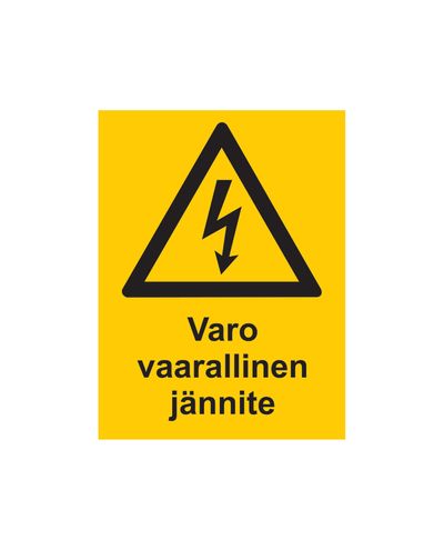 Varning för farlig spänning, Klistermärke, 200x300 mm