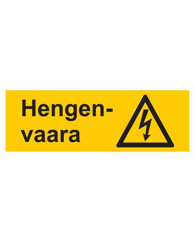 Livsfara, Klistermärke, 400x200 mm