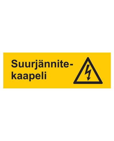 Högspänningskabel, klistermärke, 400x200 mm