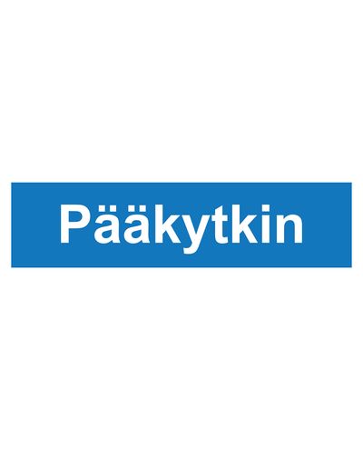 Huvudbrytare, klistermärke, 400x100 mm