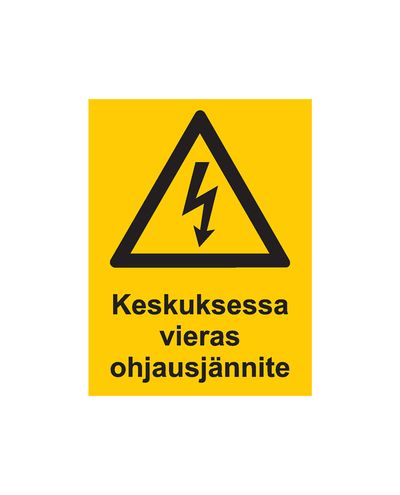 Extern styrspänning i kontrollpanelen, Dekal, 200x300 mm
