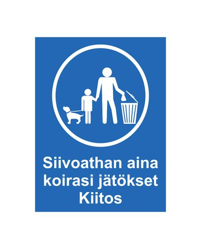 Städa alltid upp efter din hunds avföring, snälla, papperskorg, Ibond, 200x300mm