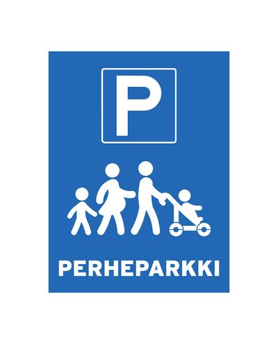 Familjeparkering, Ibond, 200x300mm