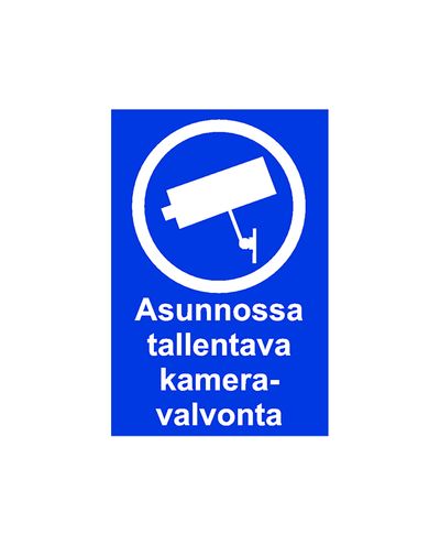Kameraövervakningsinspelning i lägenheten, Klistermärke, 200x300 mm