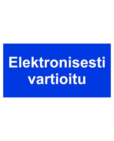Elektroniskt skyddad, Klistermärke, 400x200 mm