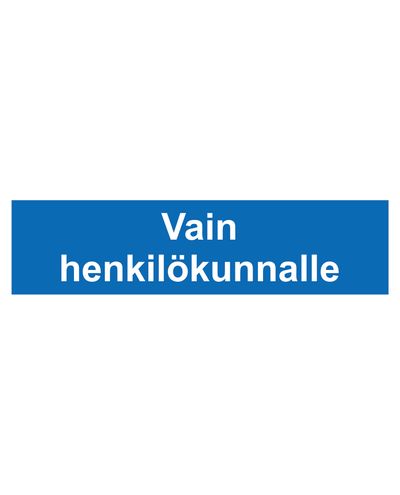 Endast för personal, Klistermärke, 400x100 mm