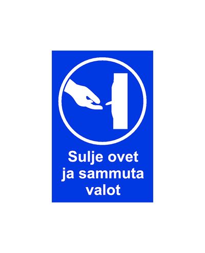 Stäng dörrarna, släck lamporna, Klistermärke, 200x300 mm
